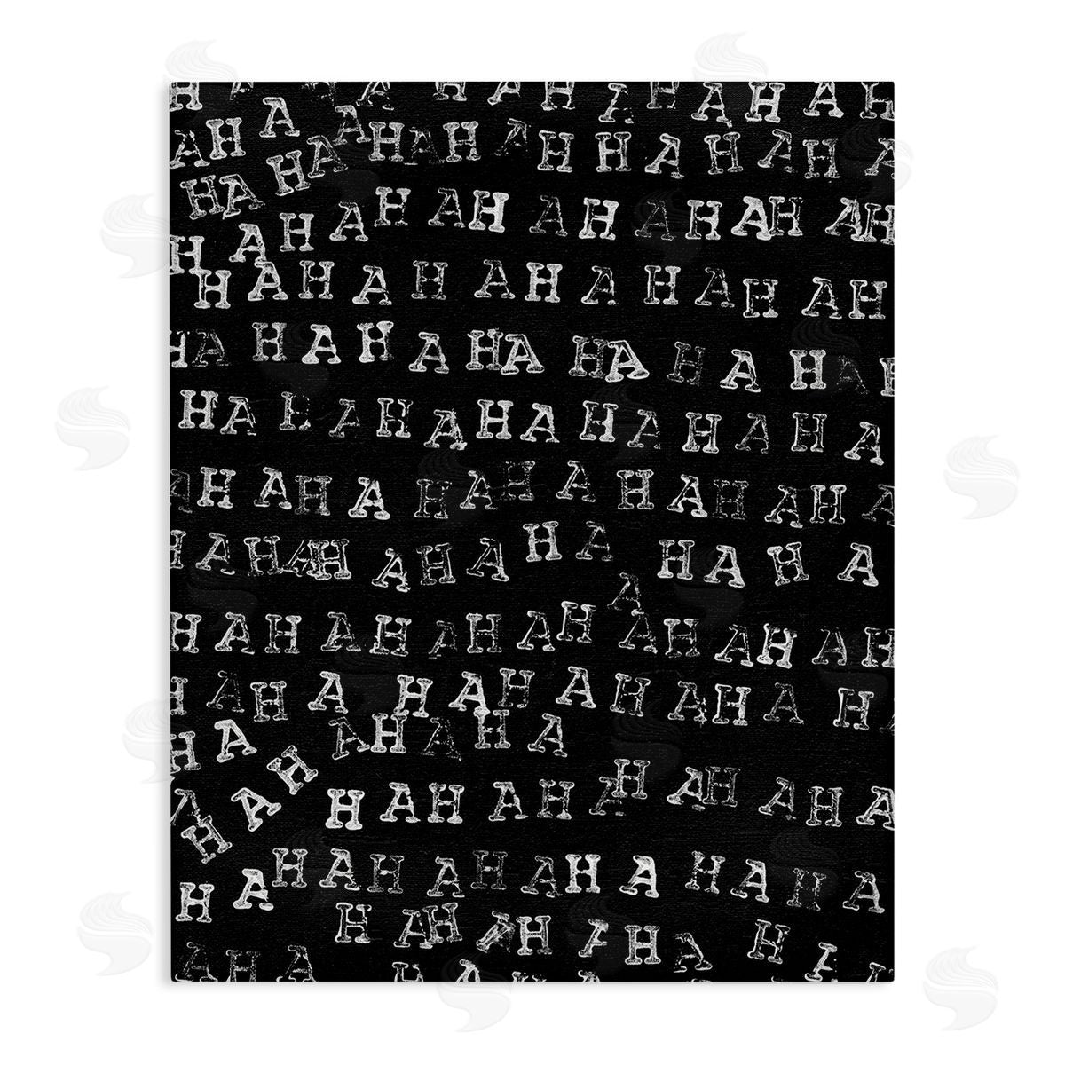 Jodi Fuchs Haha Typography Pattern Canvas Wall Art Print