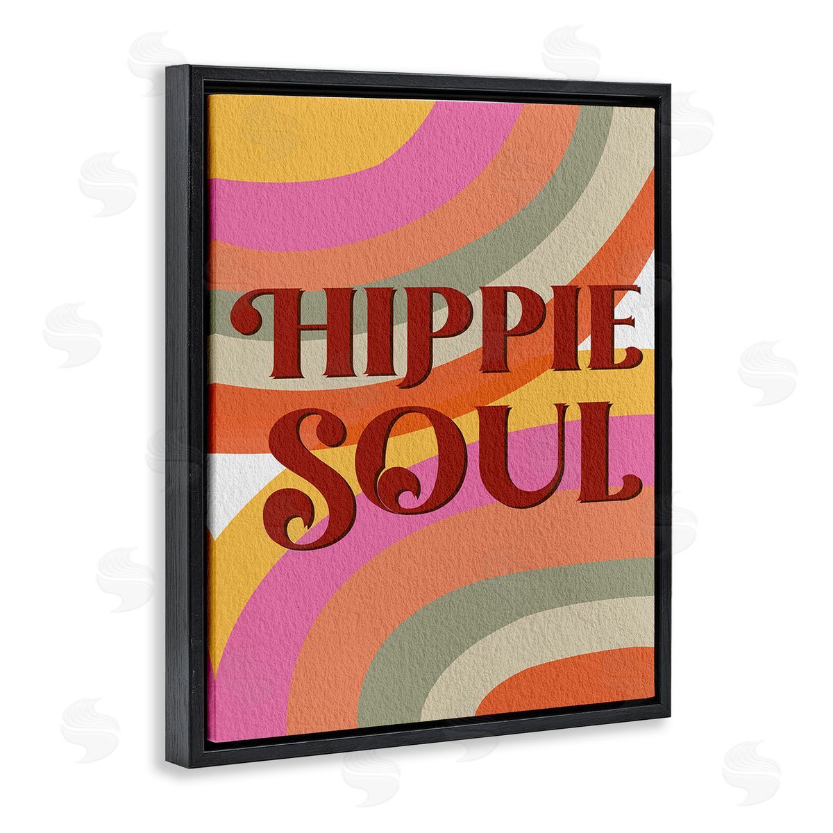 Regina Moore Hippie Soul Patterned Black Floating Frame Canvas Wall Art Print