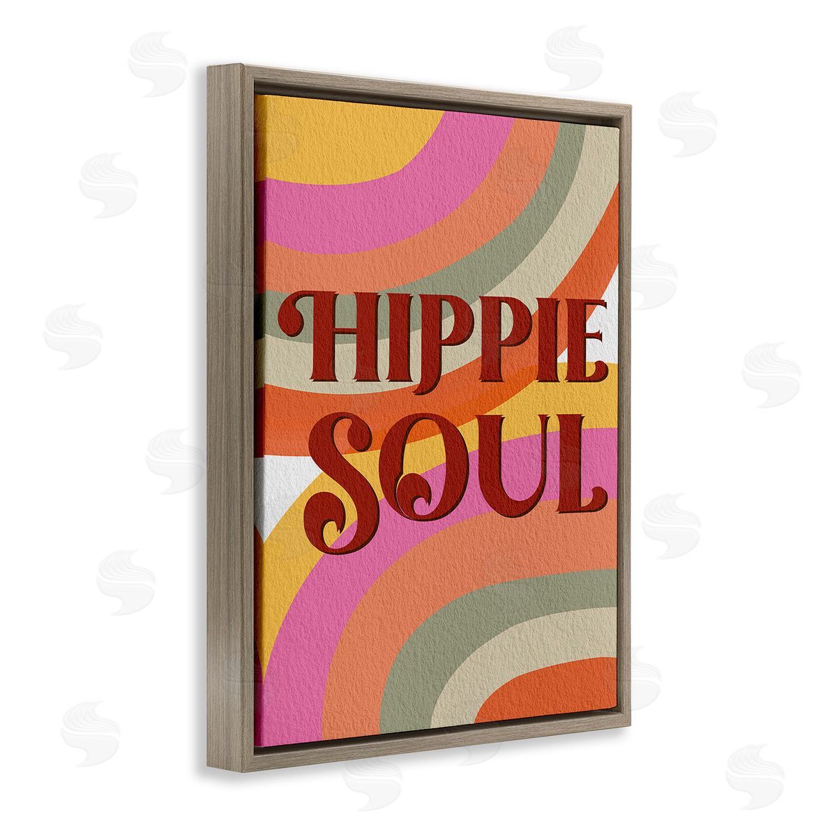 Regina Moore Hippie Soul Patterned Brown Floating Frame Canvas Wall Art Print