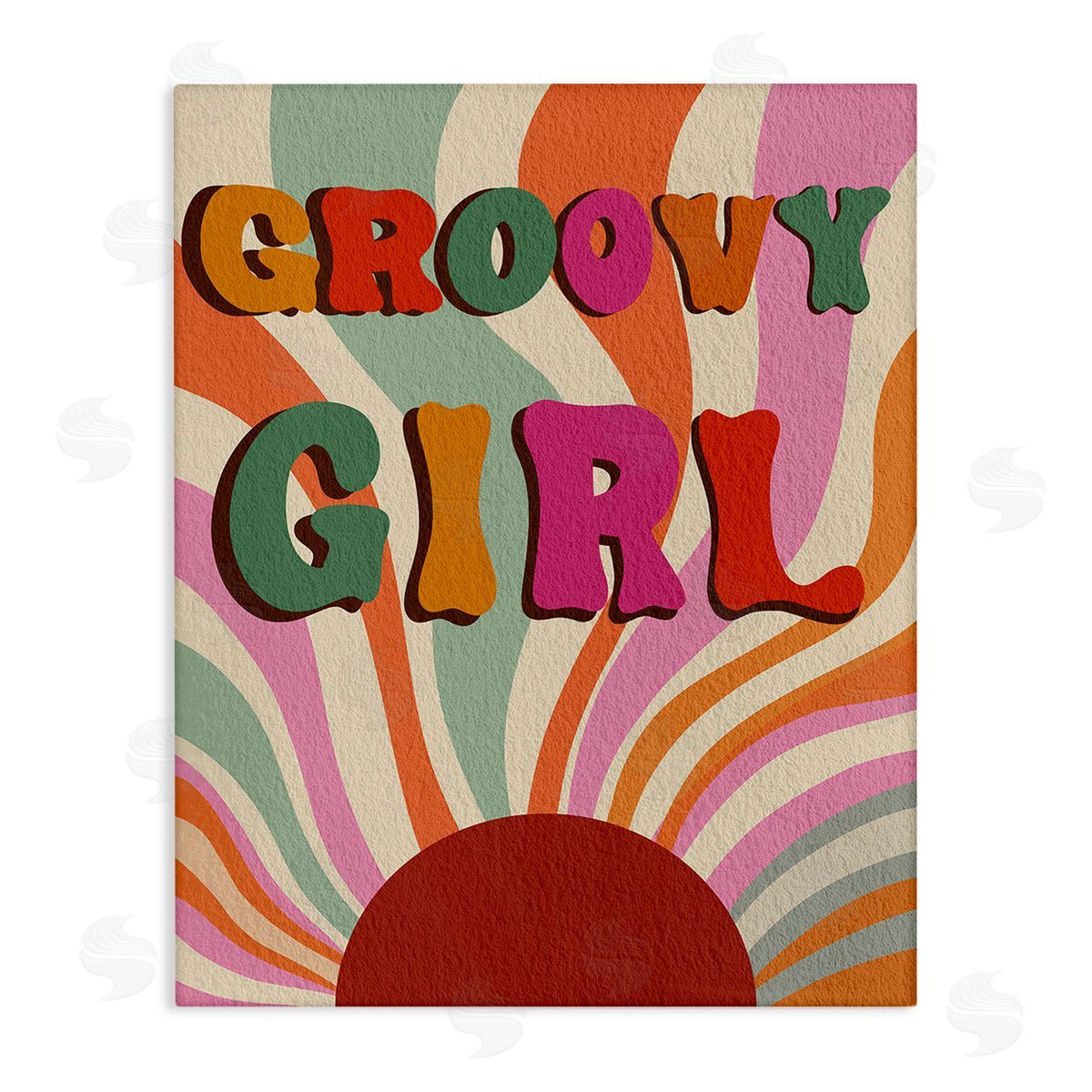 Regina Moore Groovy Girl Patterned Canvas Wall Art Print