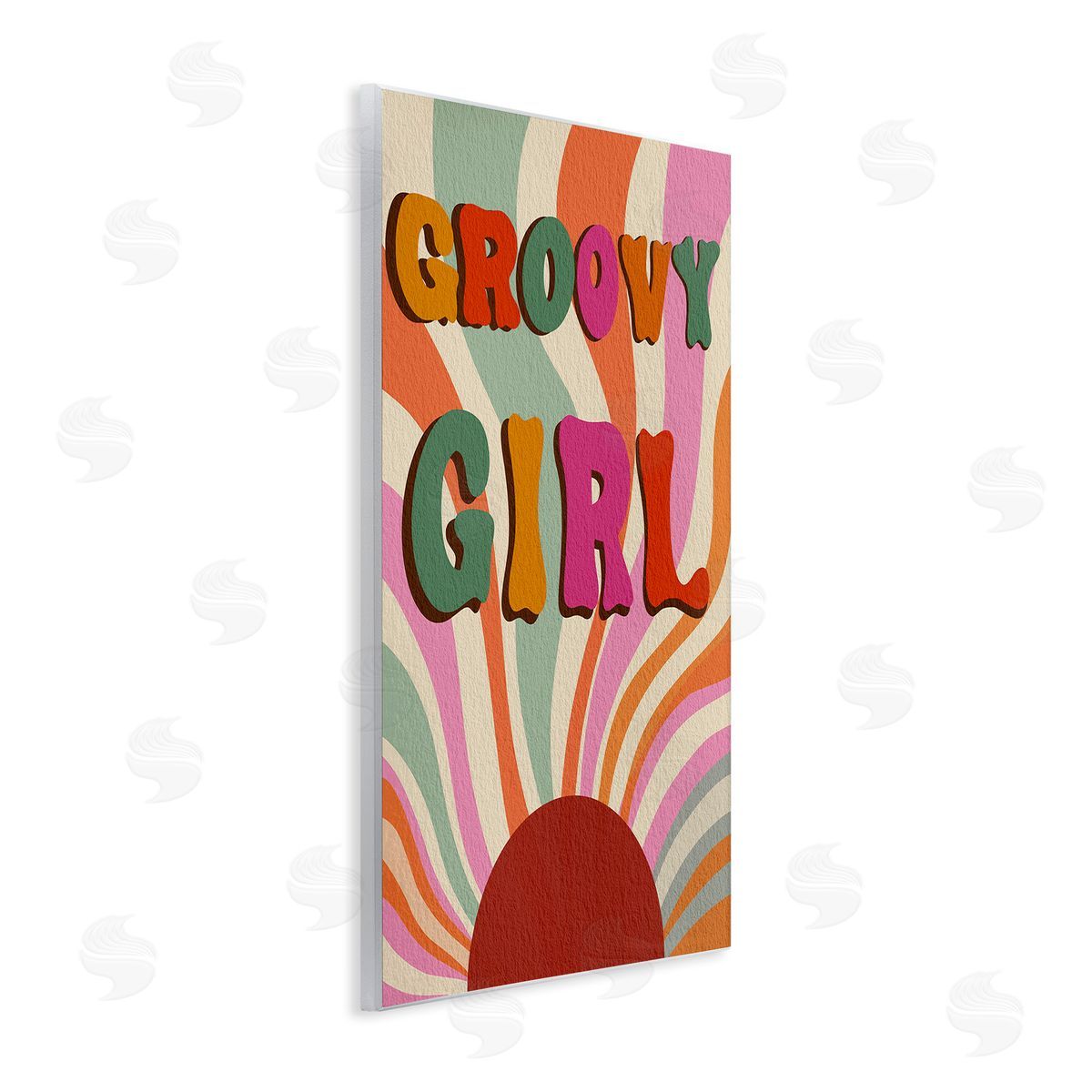 Regina Moore Groovy Girl Patterned Wooden Wall Plaque Art Print