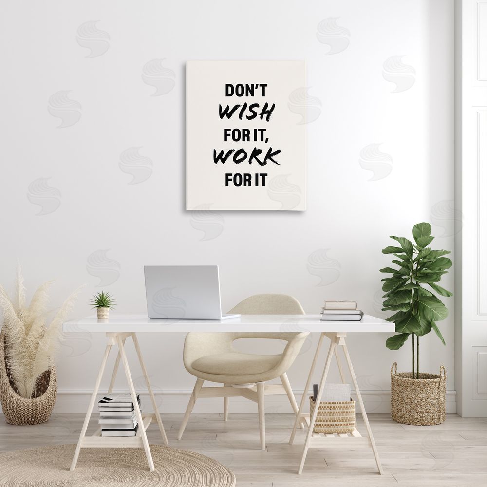 Victoria Barnes Work For It Motivational Canvas Wall Art Print in Room
