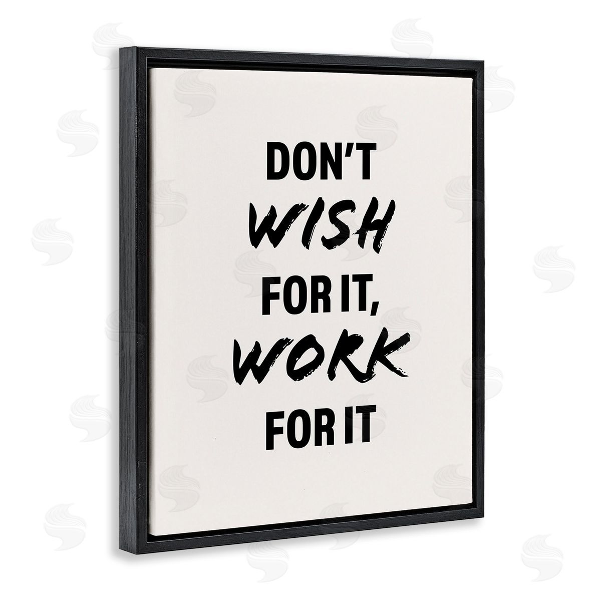 Victoria Barnes Work For It Motivational Black Floating Frame Canvas Wall Art Print