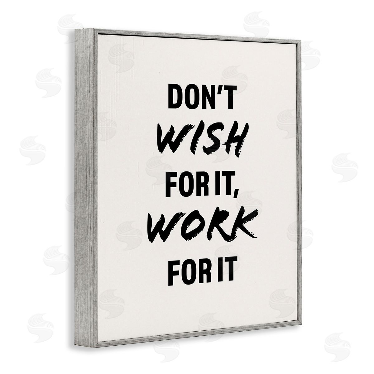 Victoria Barnes Work For It Motivational Gray Framed Giclee Wall Art Print
