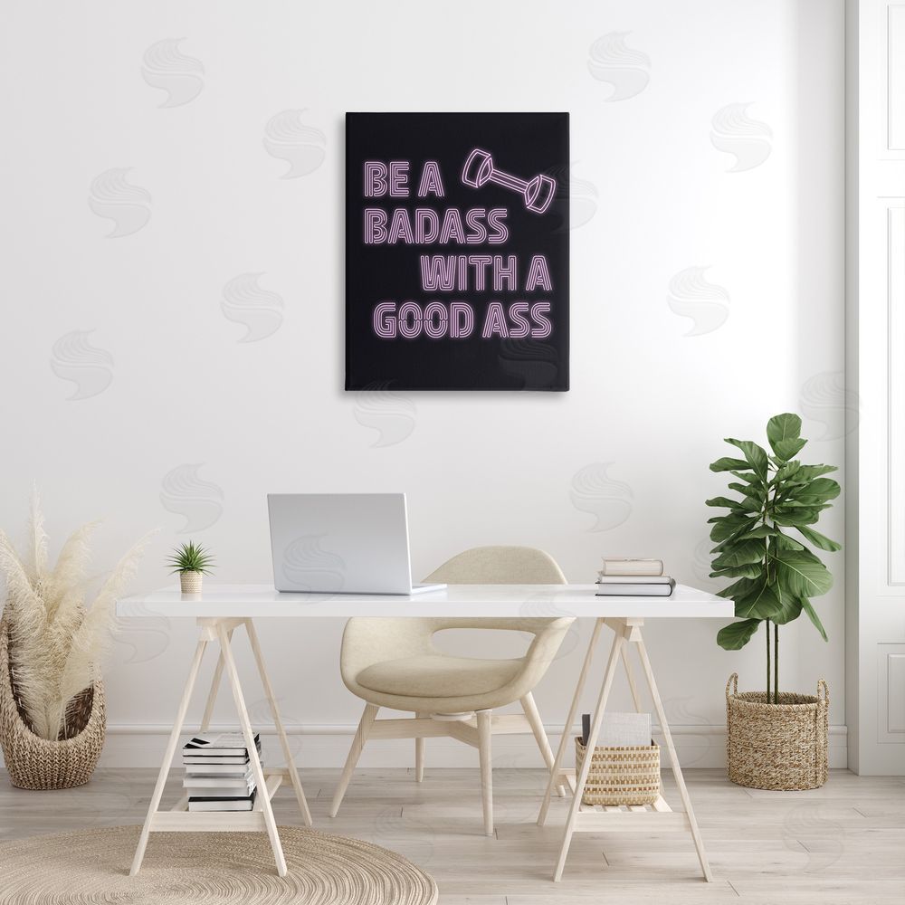 Victoria Barnes Bad*ss With Good A** Canvas Wall Art Print in Room