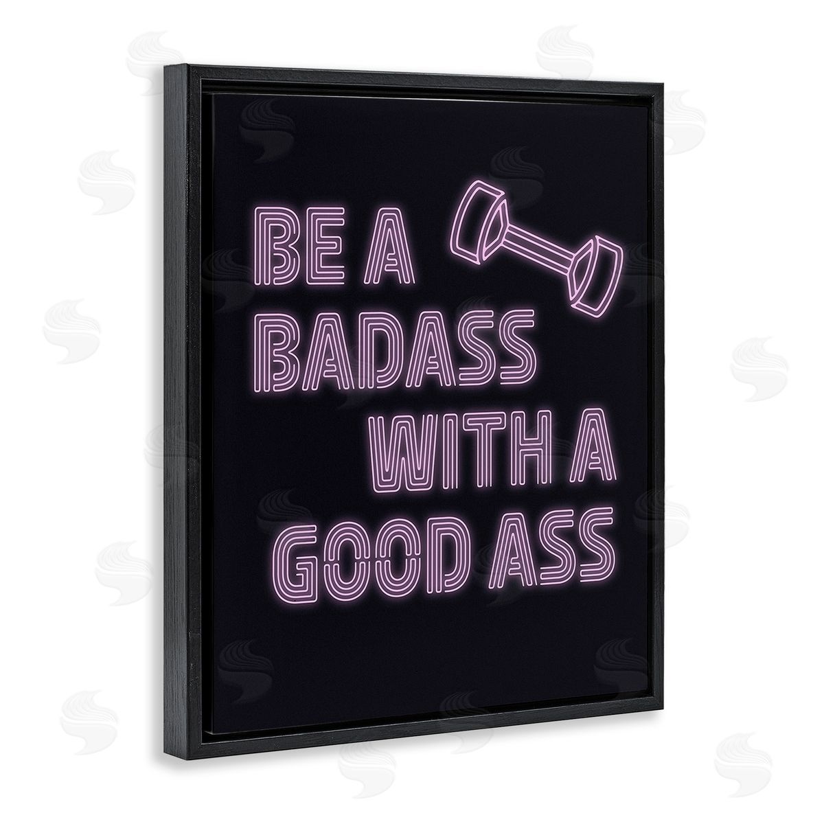 Victoria Barnes Bad*ss With Good A** Black Floating Frame Canvas Wall Art Print