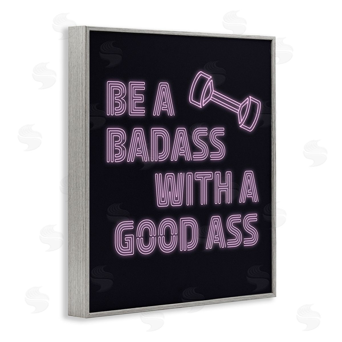 Victoria Barnes Bad*ss With Good A** Gray Framed Giclee Wall Art Print