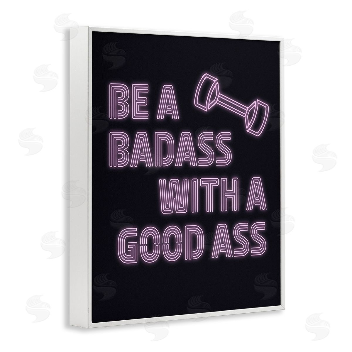 Victoria Barnes Bad*ss With Good A** White Framed Giclee Wall Art Print