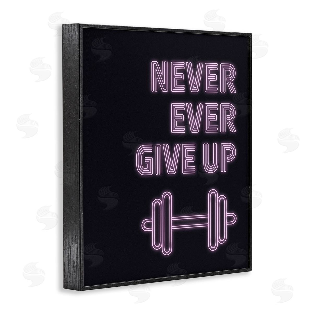 Victoria Barnes Never Ever Give Up Black Framed Giclee Wall Art Print