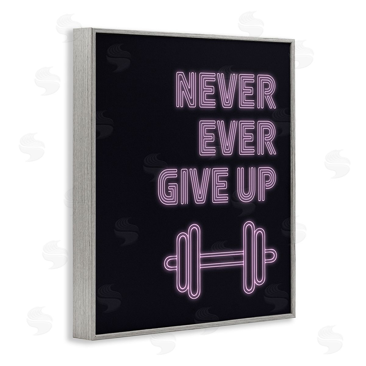 Victoria Barnes Never Ever Give Up Gray Framed Giclee Wall Art Print