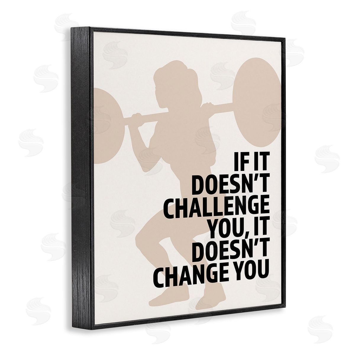 Victoria Barnes Motivational Challenge Workout Black Framed Giclee Wall Art Print