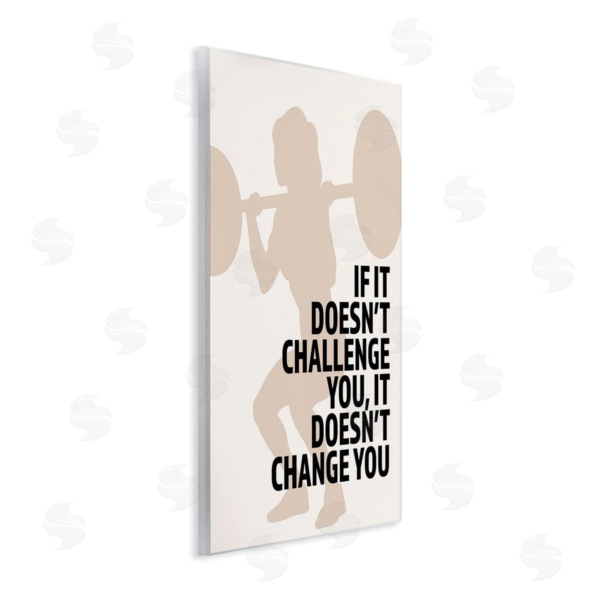 Victoria Barnes Motivational Challenge Workout Wooden Wall Plaque Art Print