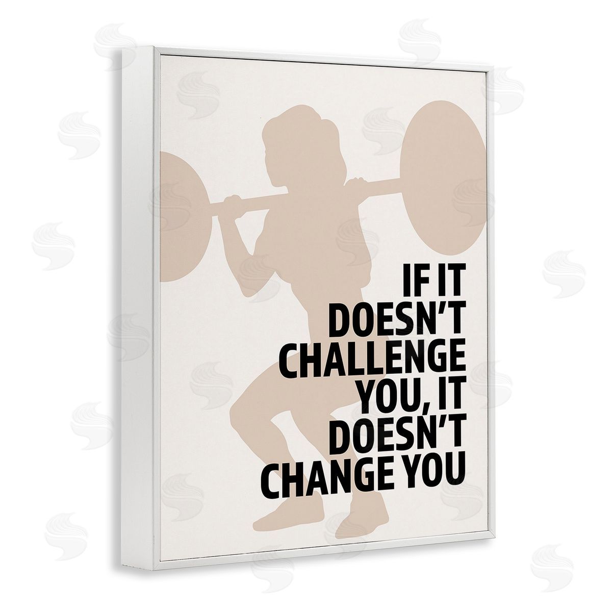 Victoria Barnes Motivational Challenge Workout White Framed Giclee Wall Art Print