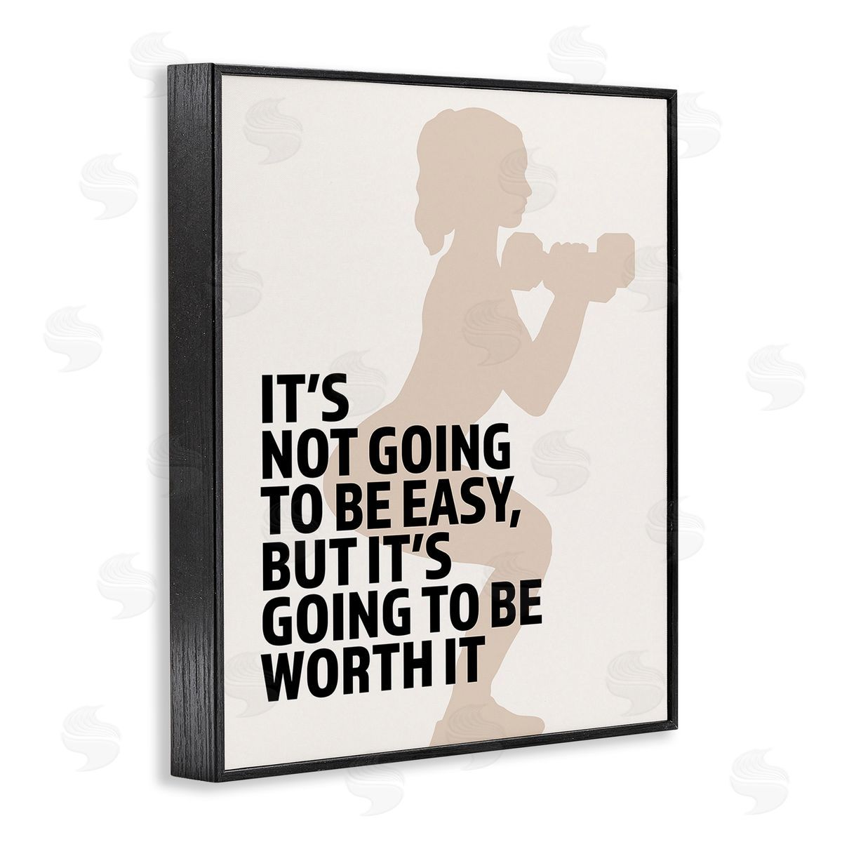 Victoria Barnes Not Easy But Worth It Black Framed Giclee Wall Art Print