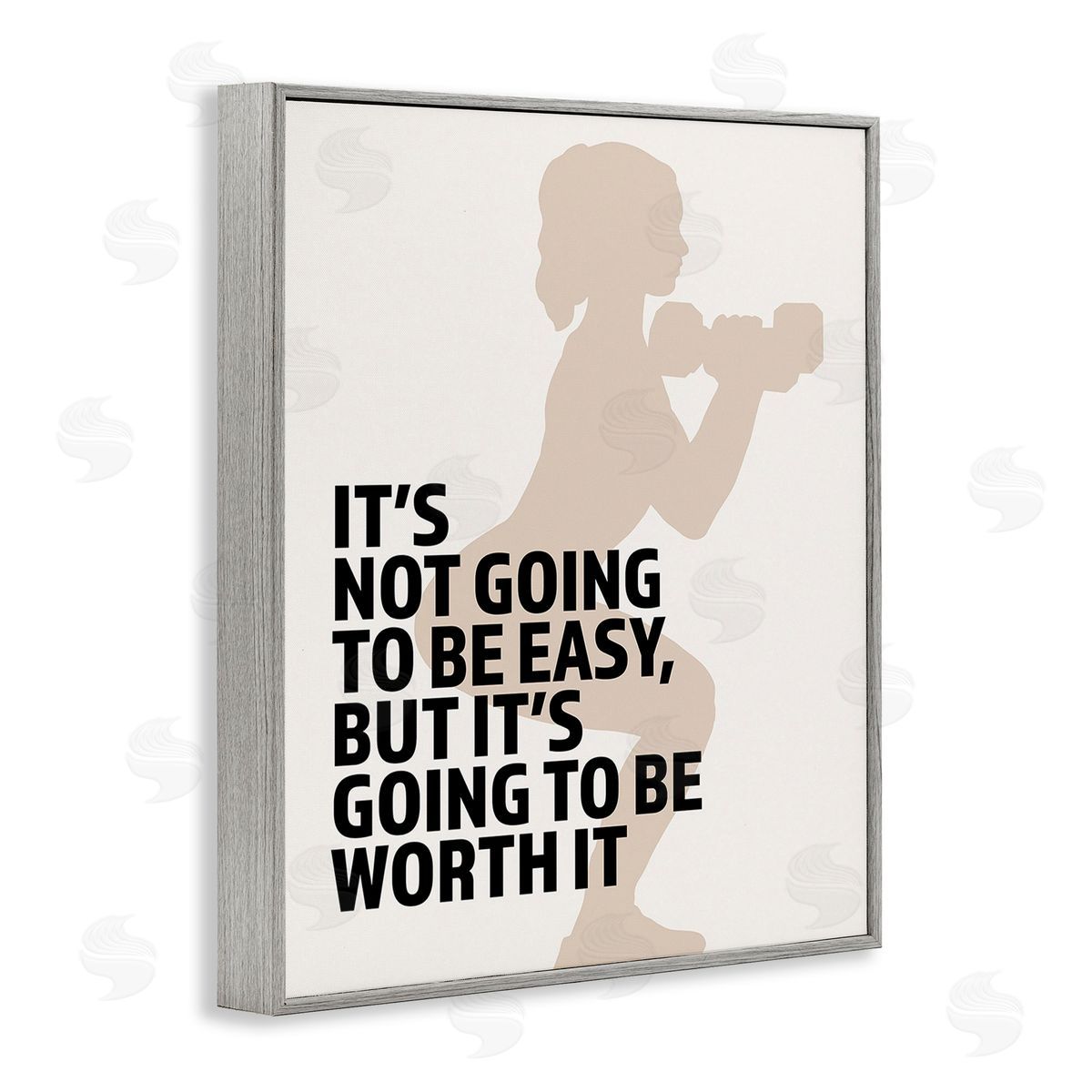 Victoria Barnes Not Easy But Worth It Gray Framed Giclee Wall Art Print