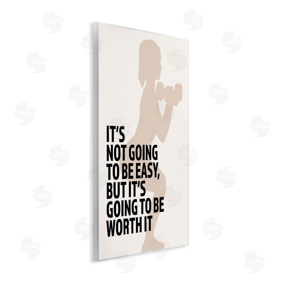 Victoria Barnes Not Easy But Worth It Wooden Wall Plaque Art Print