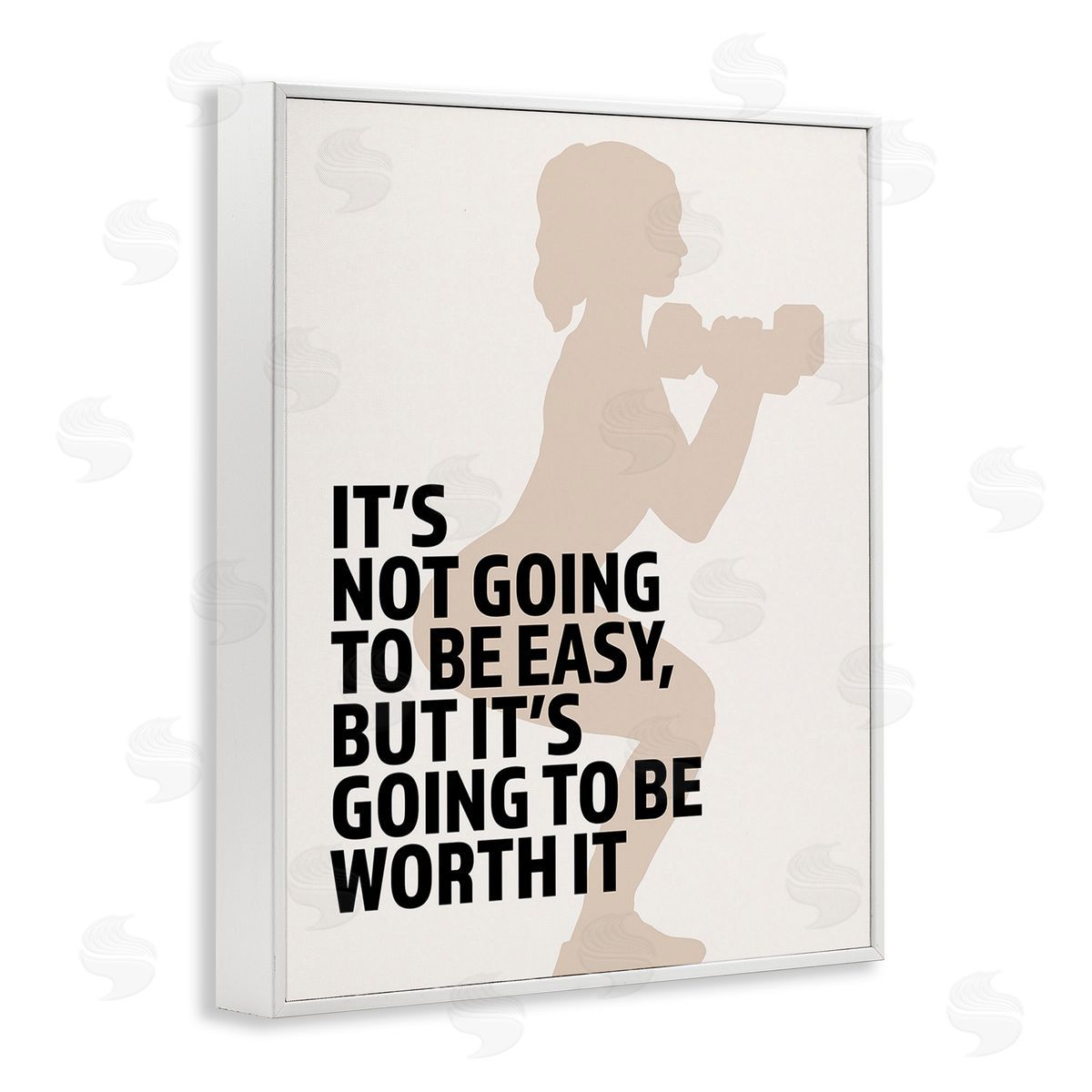 Victoria Barnes Not Easy But Worth It White Framed Giclee Wall Art Print