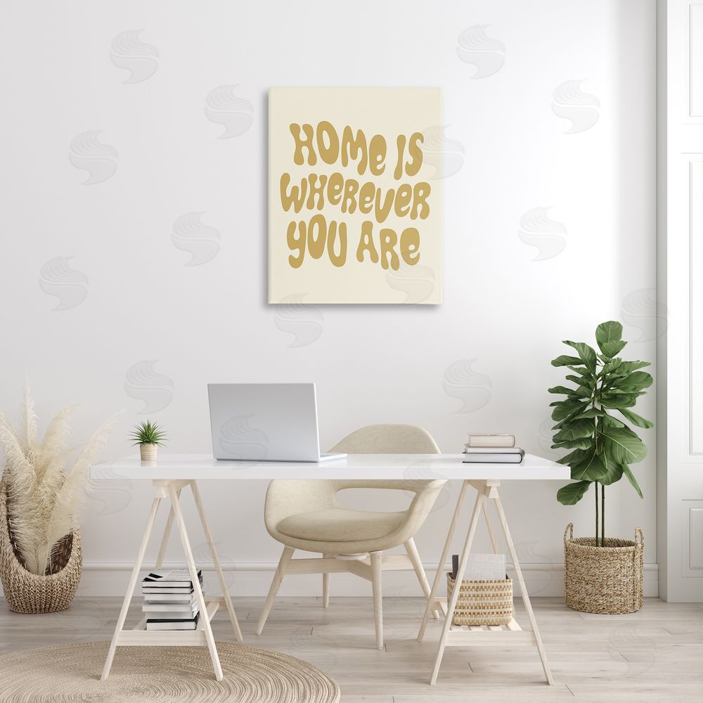 Victoria Barnes Groovy Wherever You Are Canvas Wall Art Print in Room