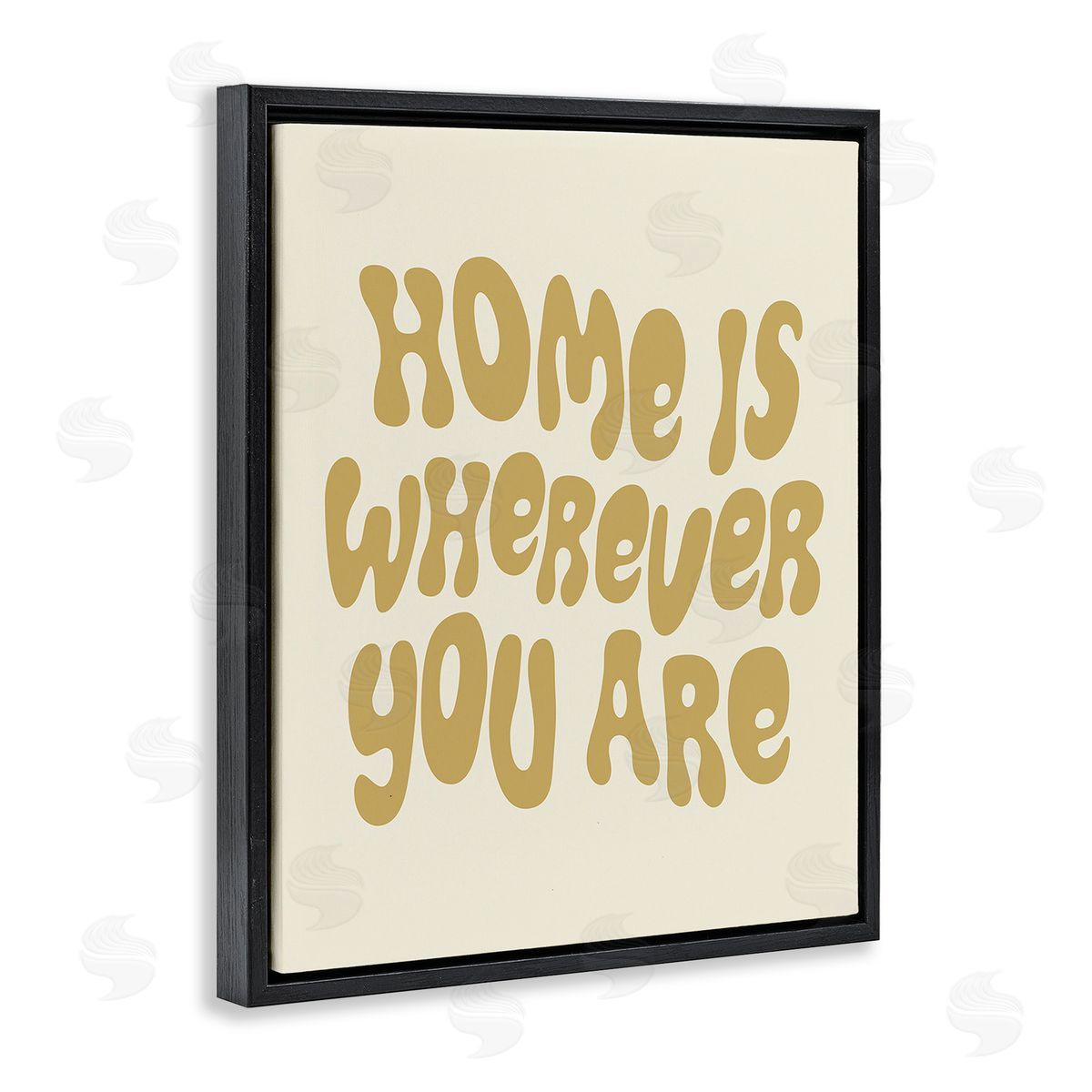 Victoria Barnes Groovy Wherever You Are Black Floating Frame Canvas Wall Art Print