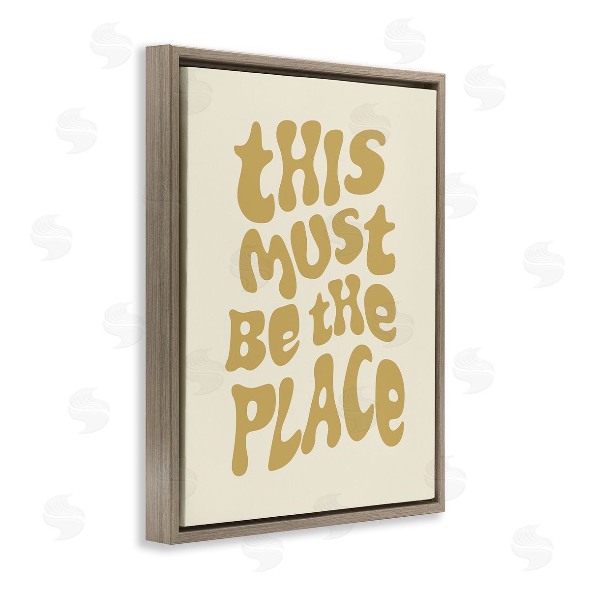 Victoria Barnes Must Be The Place Brown Floating Frame Canvas Wall Art Print