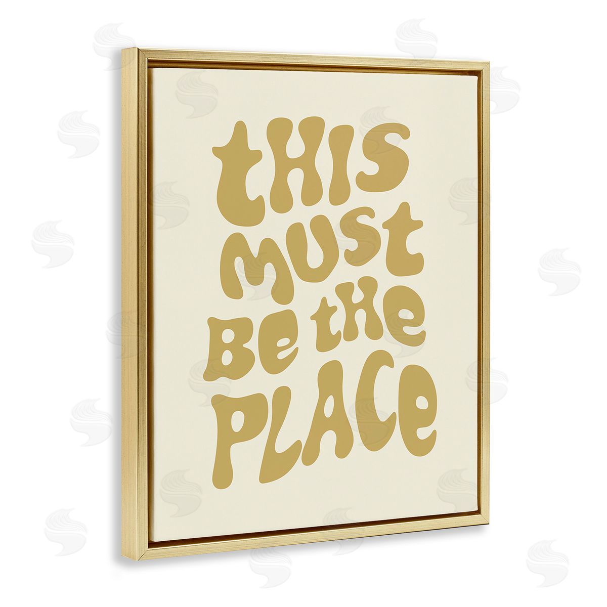 Victoria Barnes Must Be The Place Gold Floating Frame Canvas Wall Art Print