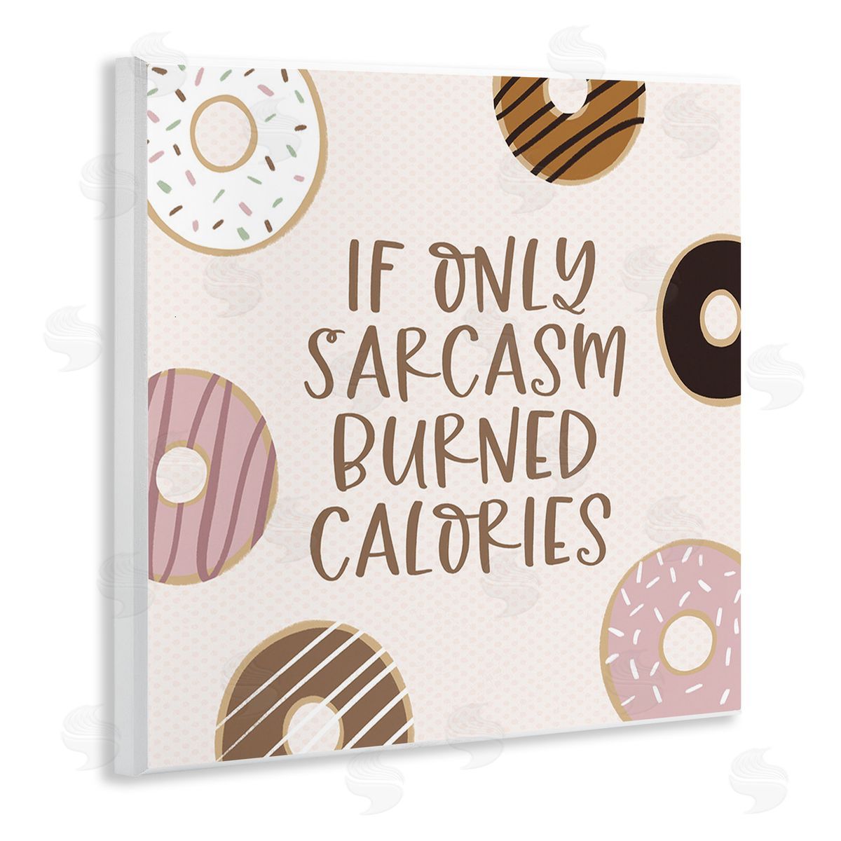 Lady Louise Designs Sassy Sarcasm Burning Calories Wooden Wall Plaque Art Print