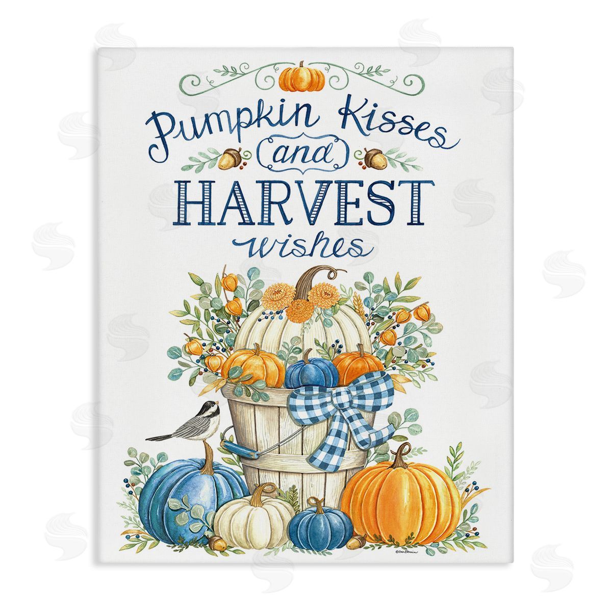 Deb Strain Harvest Wishes Pumpkins Canvas Wall Art Print