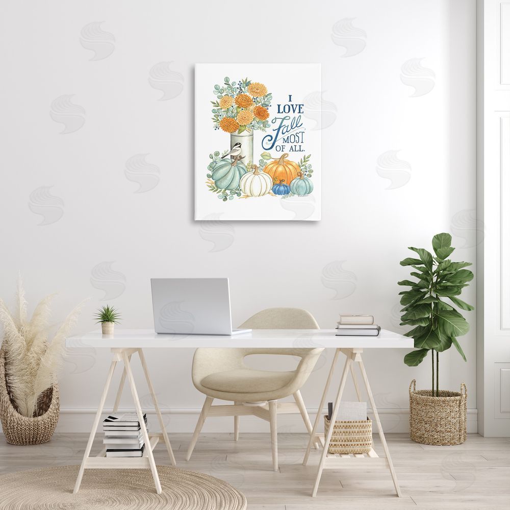 Deb Strain Love Fall Still Life Canvas Wall Art Print in Room