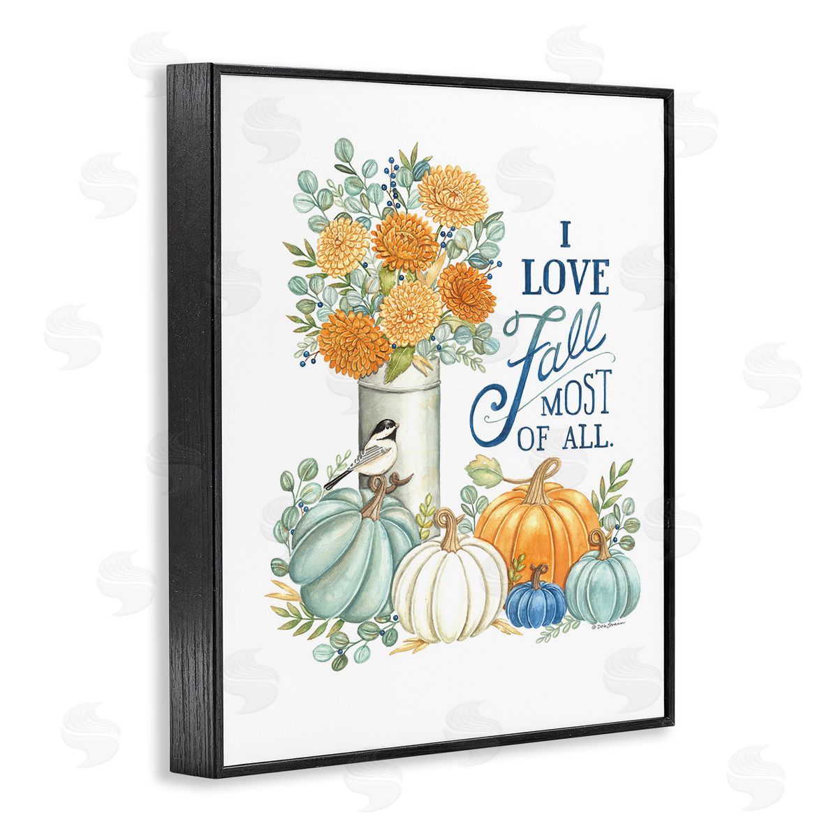 Deb Strain Love Fall Still Life Black Framed Giclee Wall Art Print
