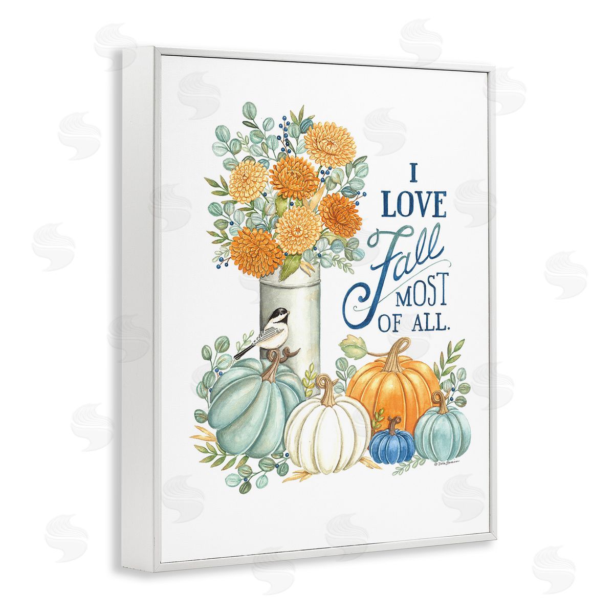 Deb Strain Love Fall Still Life White Framed Giclee Wall Art Print