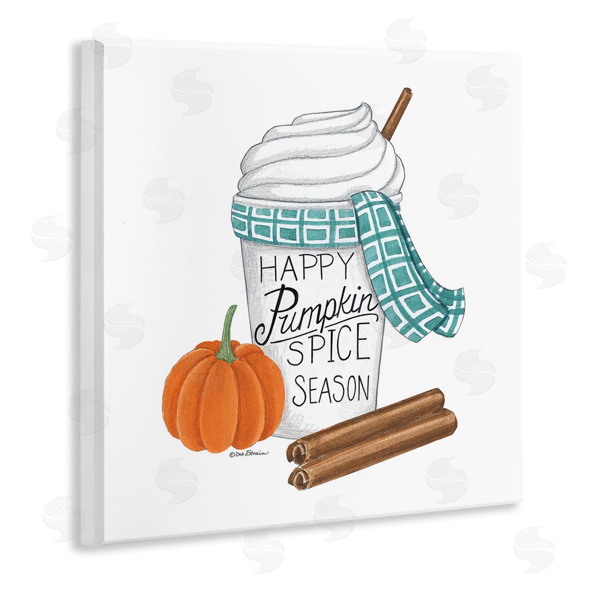 Deb Strain Pumpkin Spice Season Wooden Wall Plaque Art Print