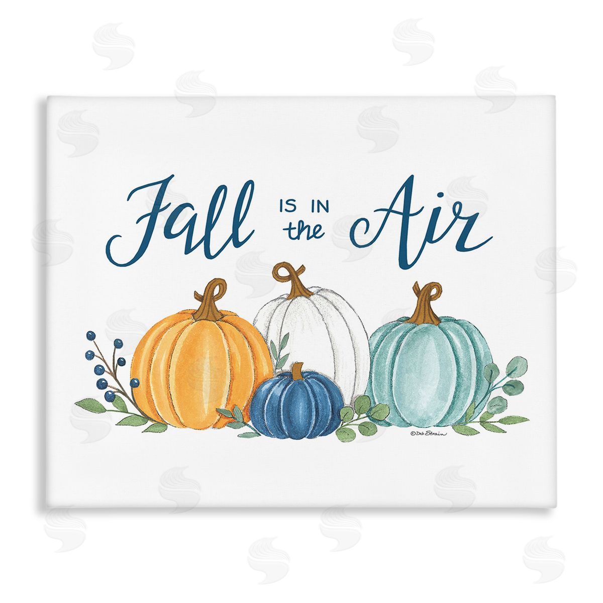 Deb Strain Fall In The Air Pumpkins Canvas Wall Art Print