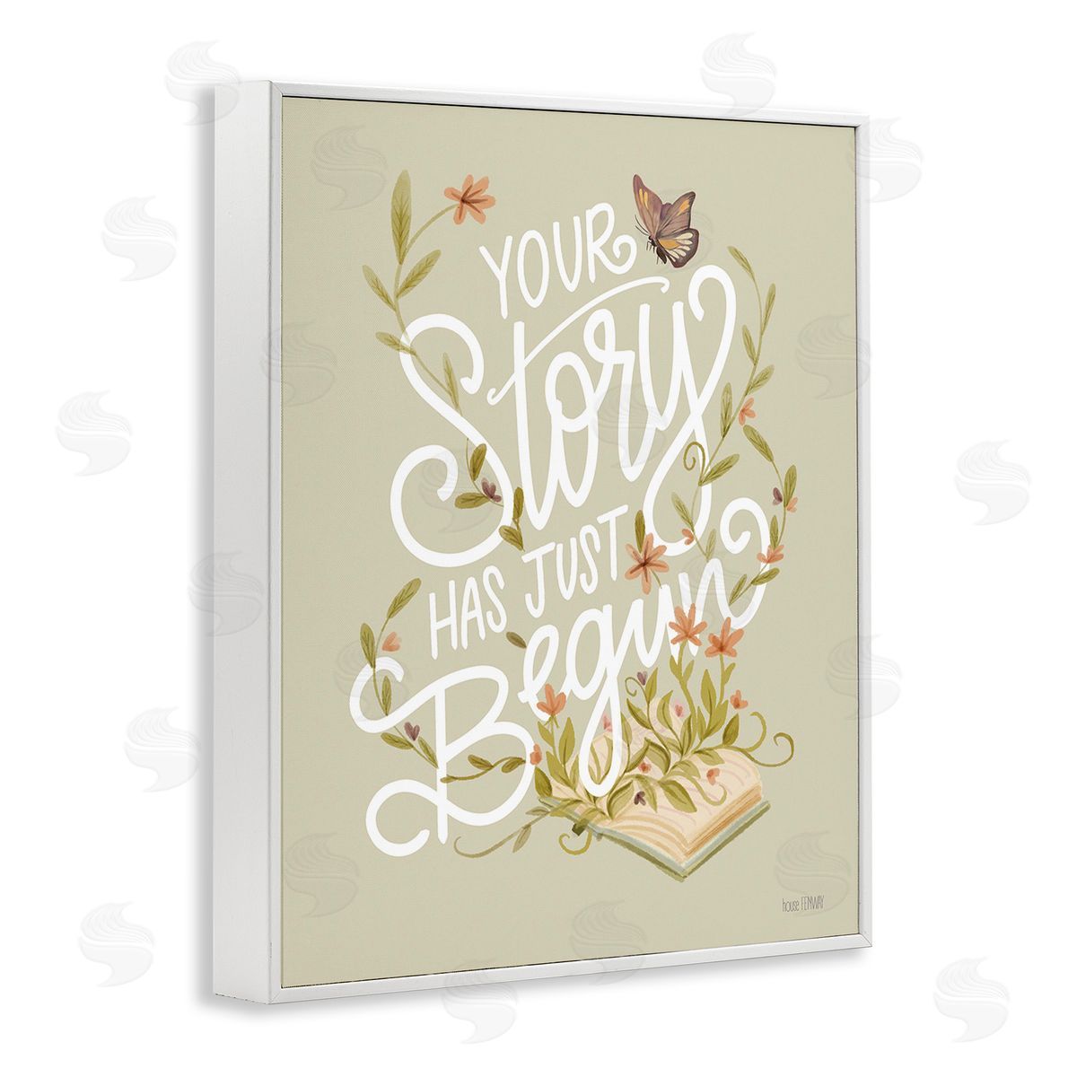 House Fenway Your Story Inspirational White Framed Giclee Wall Art Print