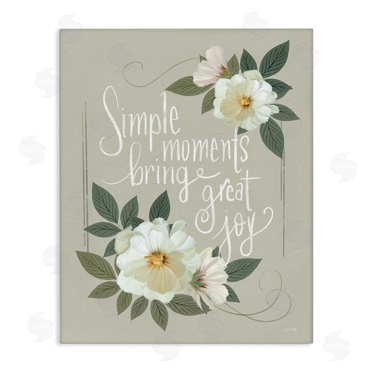 House Fenway Simple Moments & Blossoms Canvas Wall Art Print