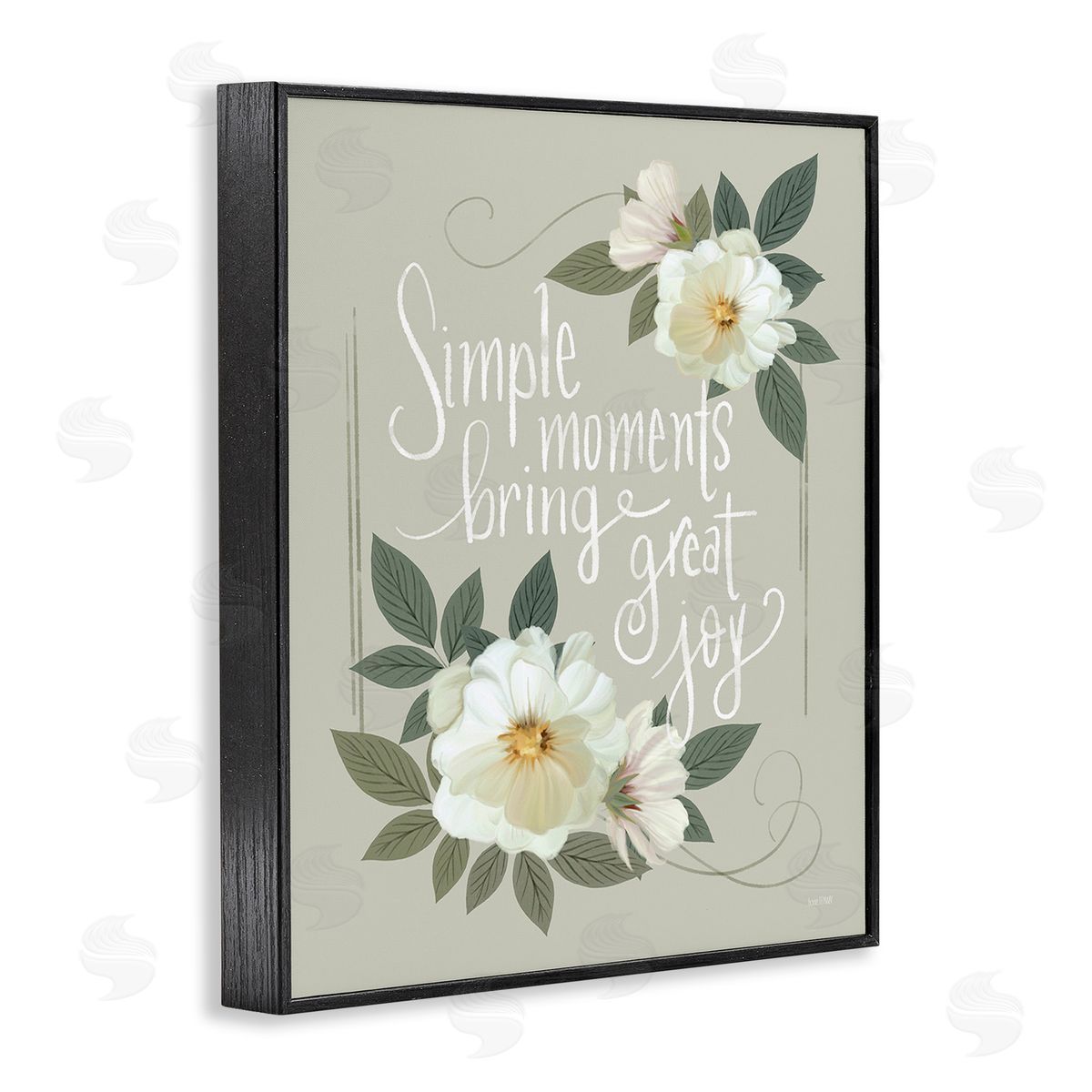 House Fenway Simple Moments & Blossoms Black Framed Giclee Wall Art Print