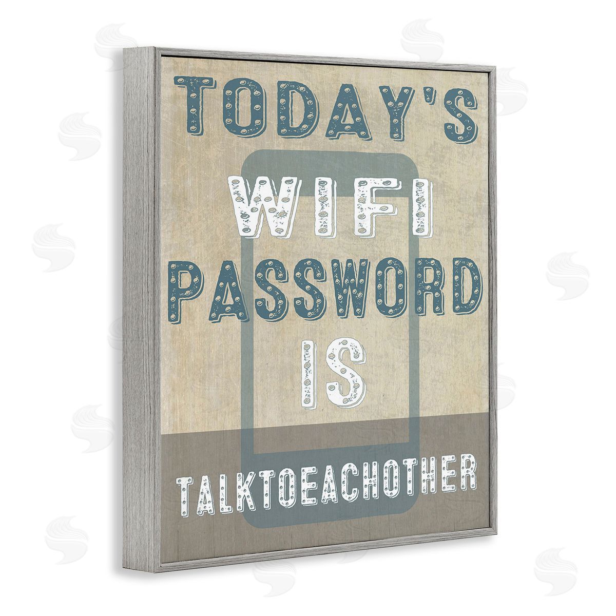 Graffitee Studios Funny Wi-Fi Password Gray Framed Giclee Wall Art Print