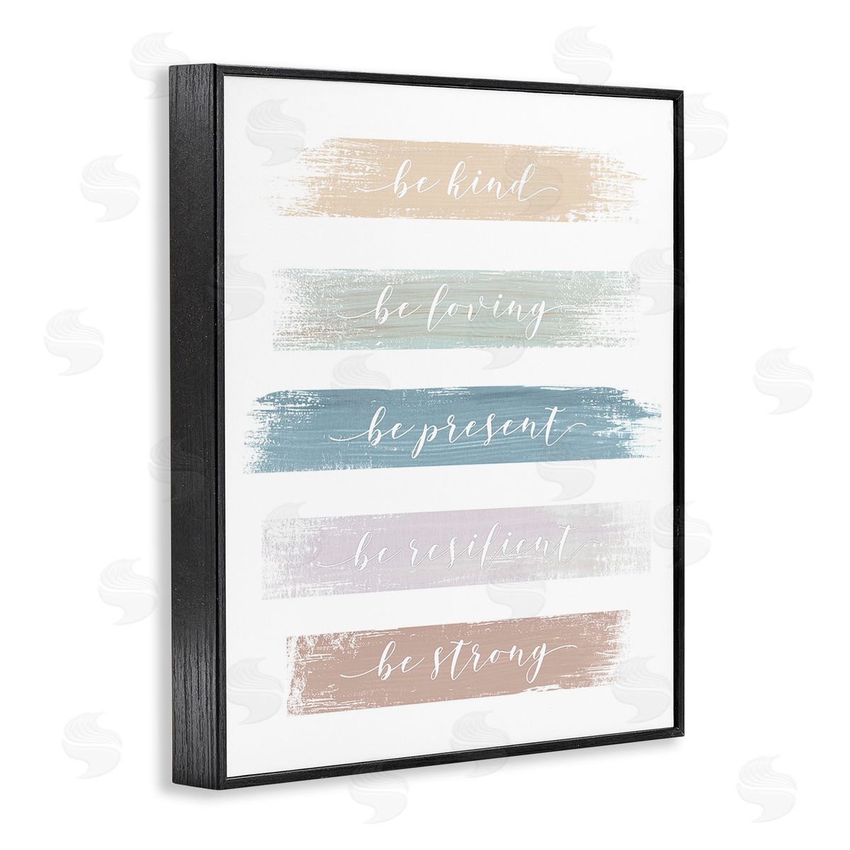 Graffitee Studios Be Strong Inspirational Black Framed Giclee Wall Art Print