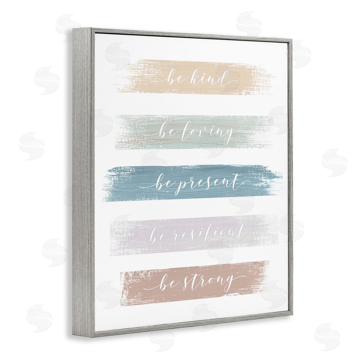 Graffitee Studios Be Strong Inspirational Gray Framed Giclee Wall Art Print