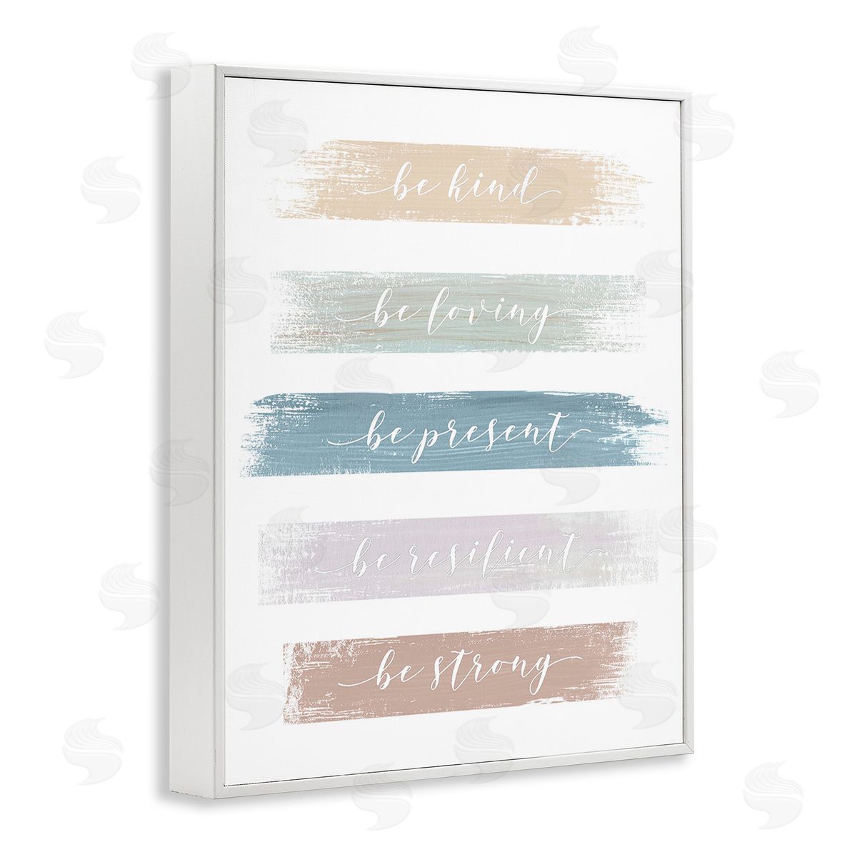 Graffitee Studios Be Strong Inspirational White Framed Giclee Wall Art Print
