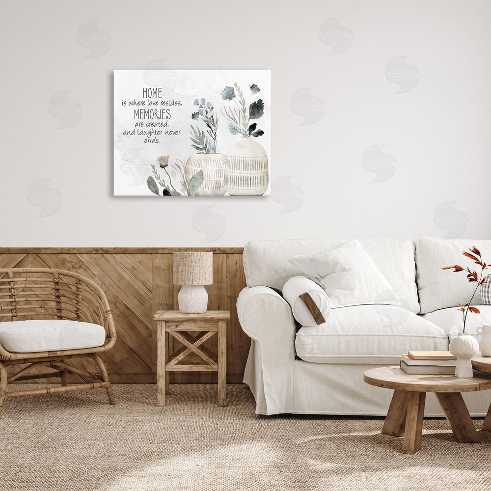 Kim Allen Floral Where Love Resides Canvas Wall Art Print in Room