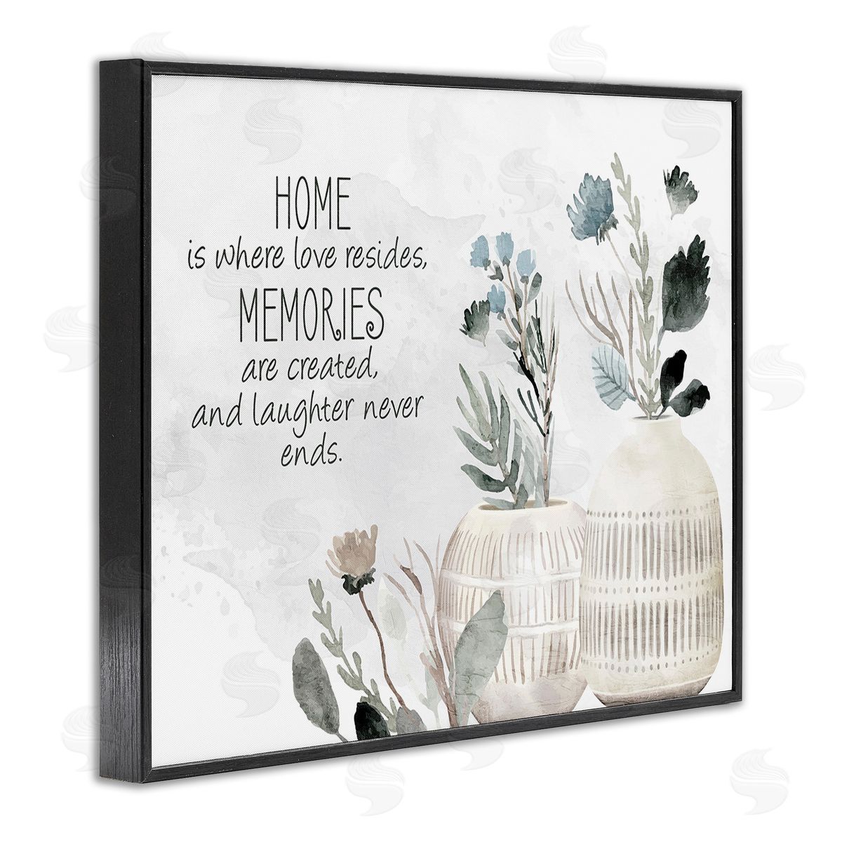 Kim Allen Floral Where Love Resides Black Framed Giclee Wall Art Print