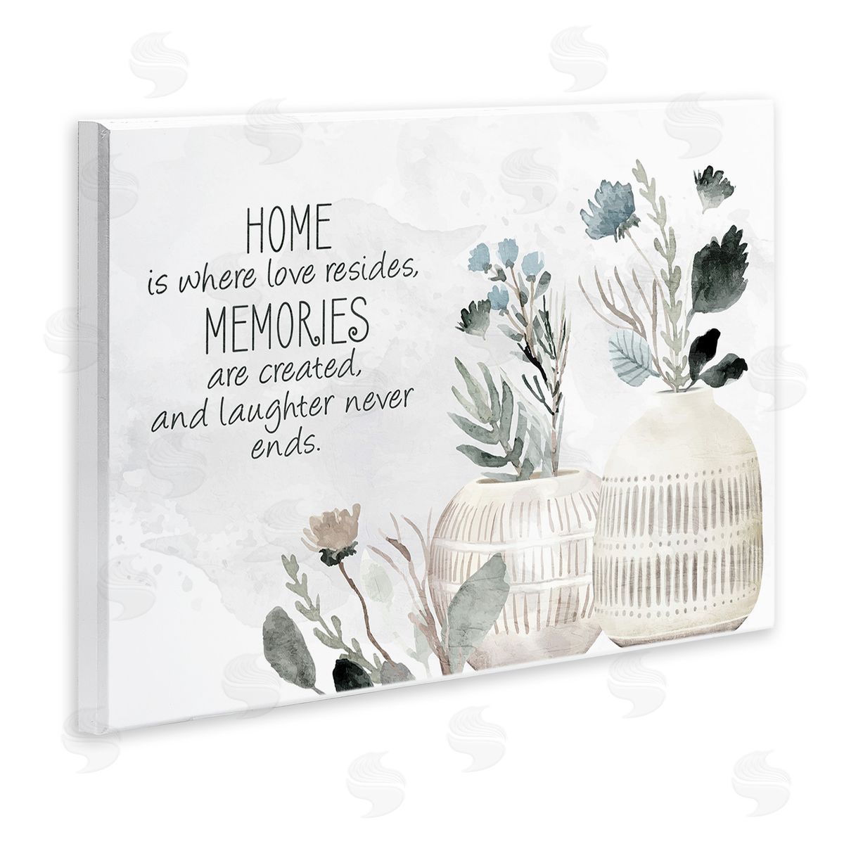 Kim Allen Floral Where Love Resides Wooden Wall Plaque Art Print