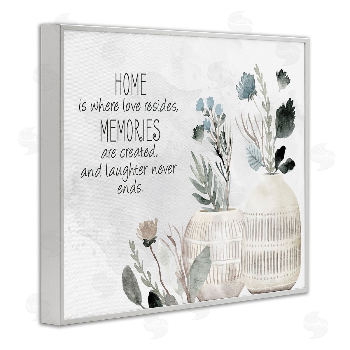 Kim Allen Floral Where Love Resides White Framed Giclee Wall Art Print