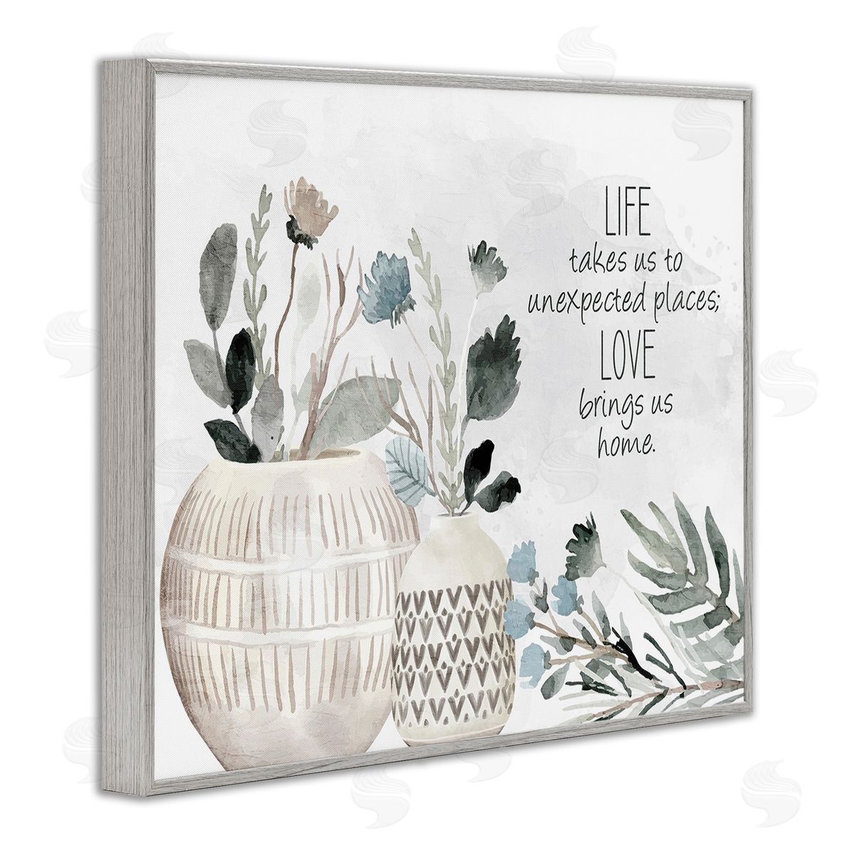 Kim Allen Love Brings Us Home Gray Framed Giclee Wall Art Print
