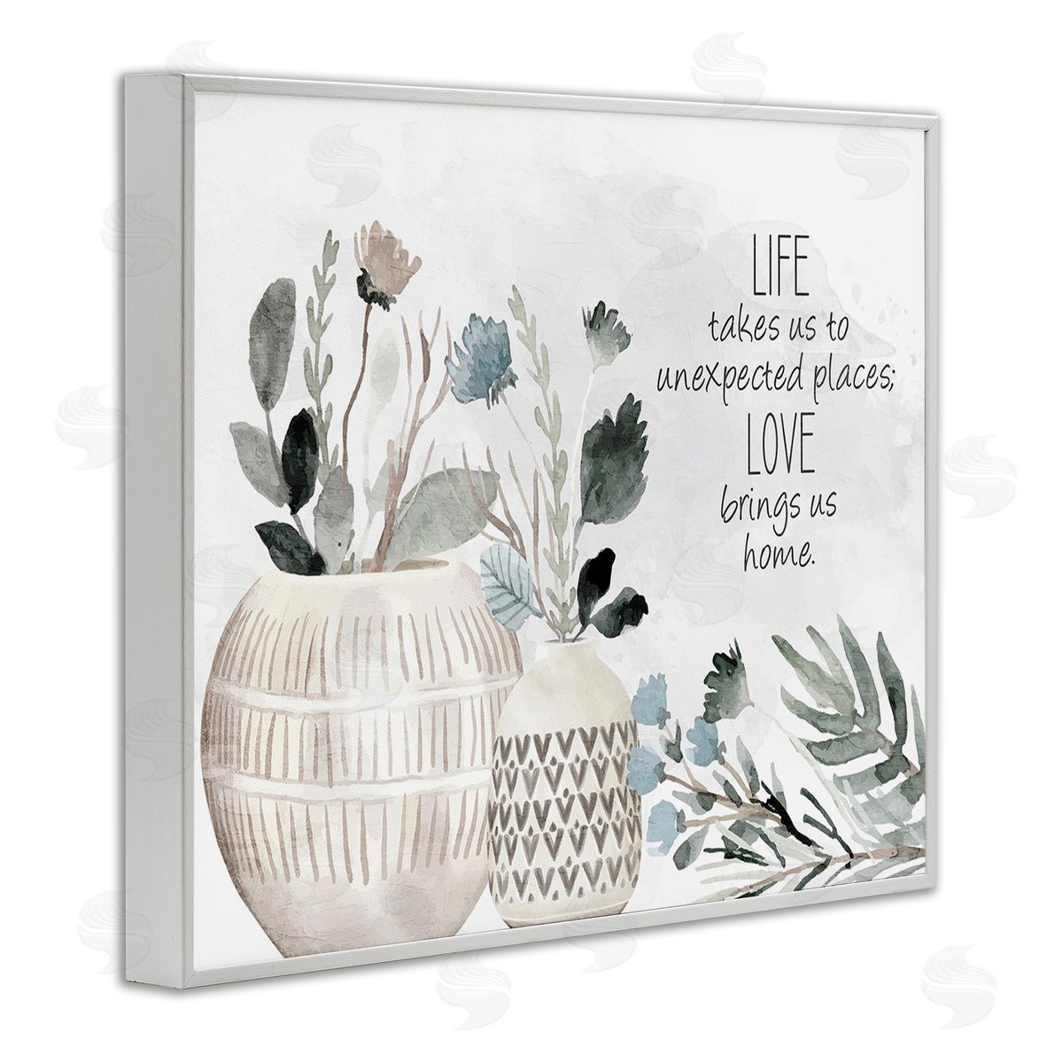 Kim Allen Love Brings Us Home White Framed Giclee Wall Art Print