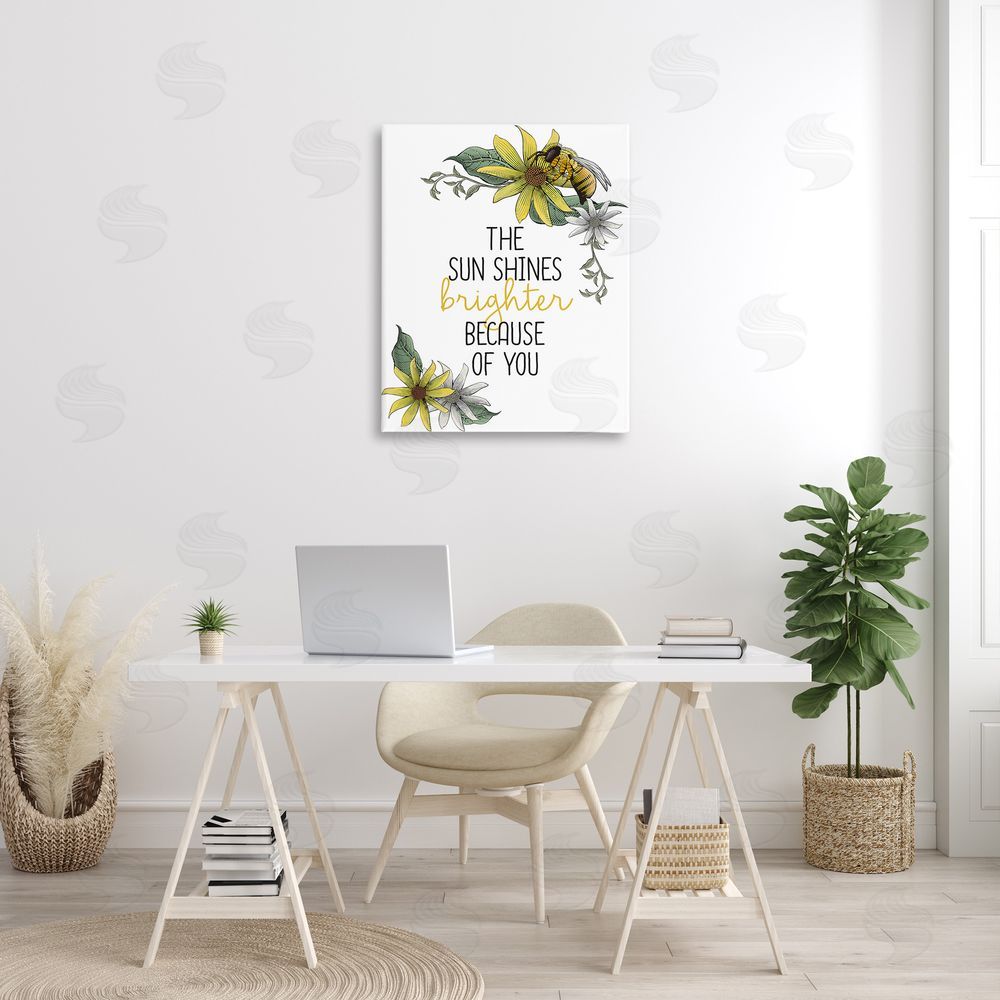 Kim Allen Sun Shines Brighter Canvas Wall Art Print in Room