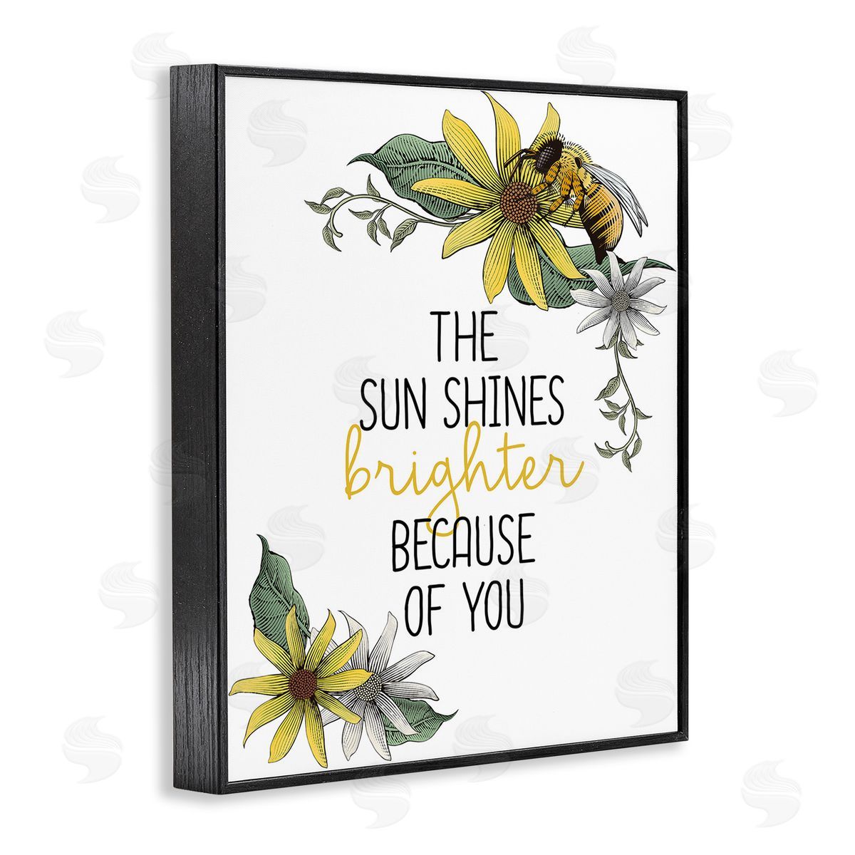Kim Allen Sun Shines Brighter Black Framed Giclee Wall Art Print
