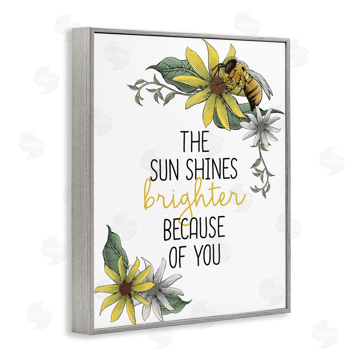 Kim Allen Sun Shines Brighter Gray Framed Giclee Wall Art Print