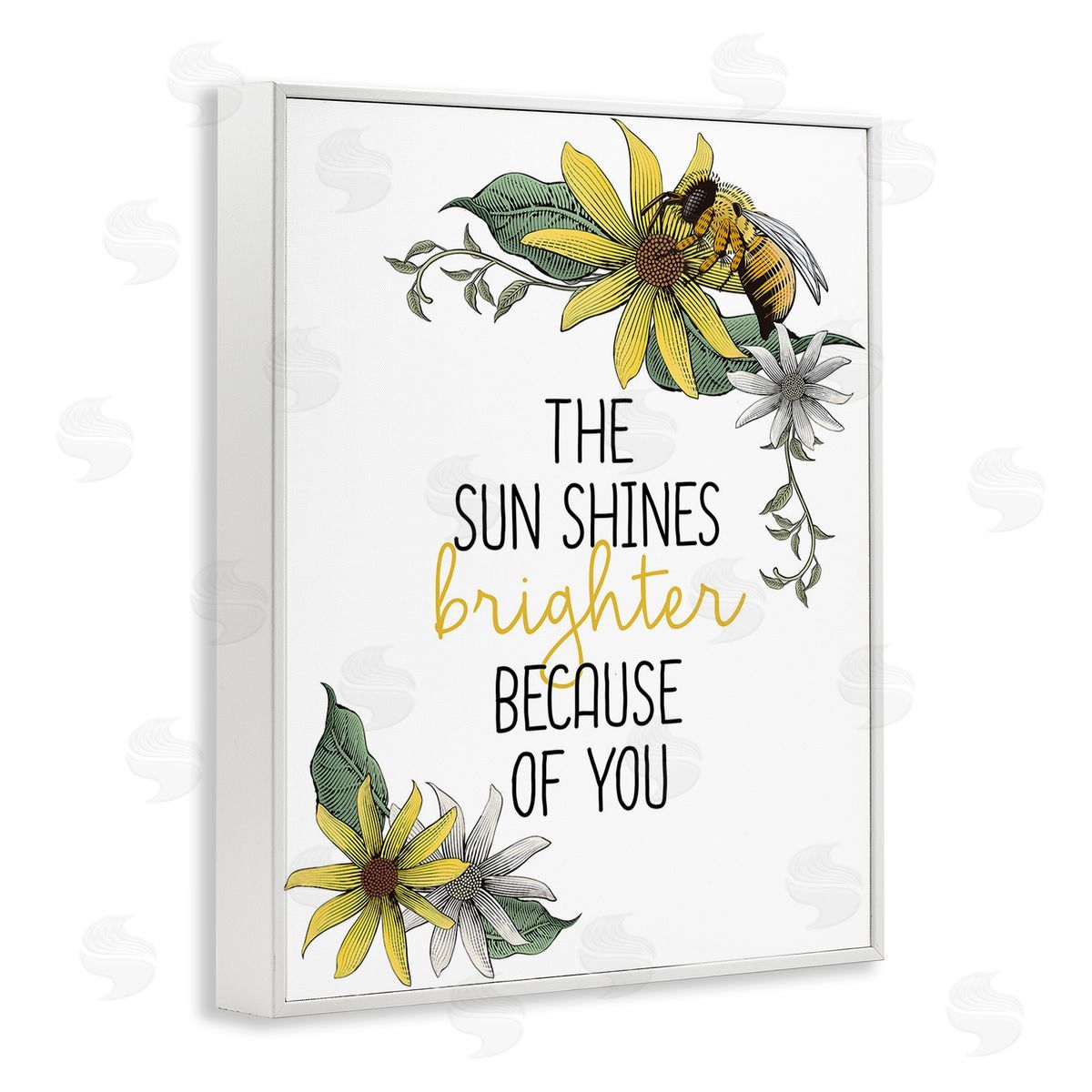 Kim Allen Sun Shines Brighter White Framed Giclee Wall Art Print