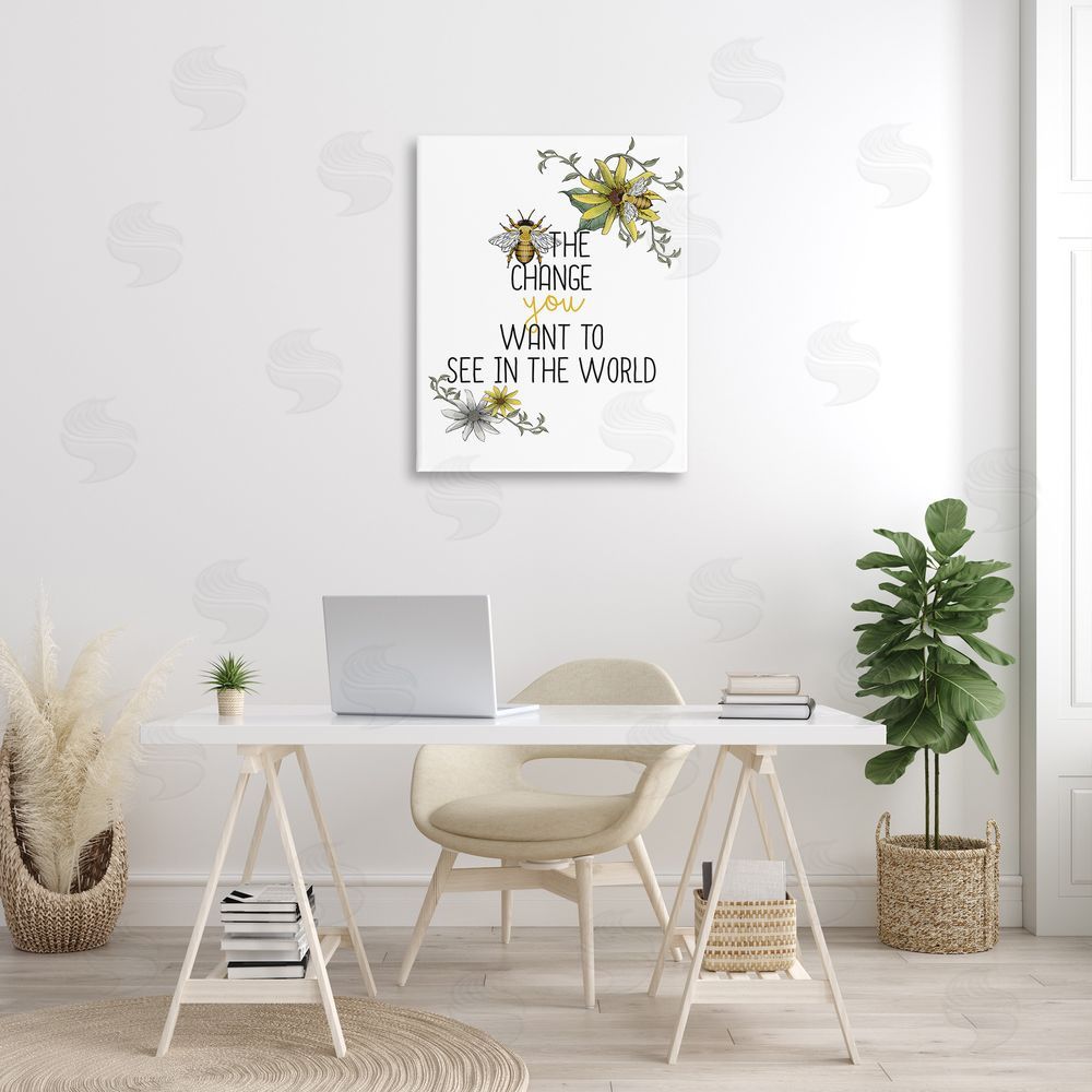 Kim Allen Bee The Change Canvas Wall Art Print in Room